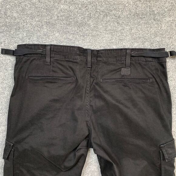 Adriano Goldschmied Pants Womens 31 Black The Slim Cargo Utility Cotton Blend AG - Picture 12 of 16